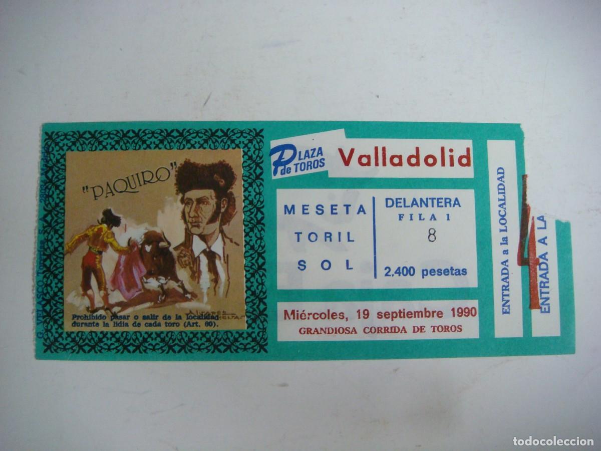 Tauromaquia: ENTRADA DE PLAZA DE TOROS DE VALLADOLID-19-09-1990-CAJ-N&ordm;-29