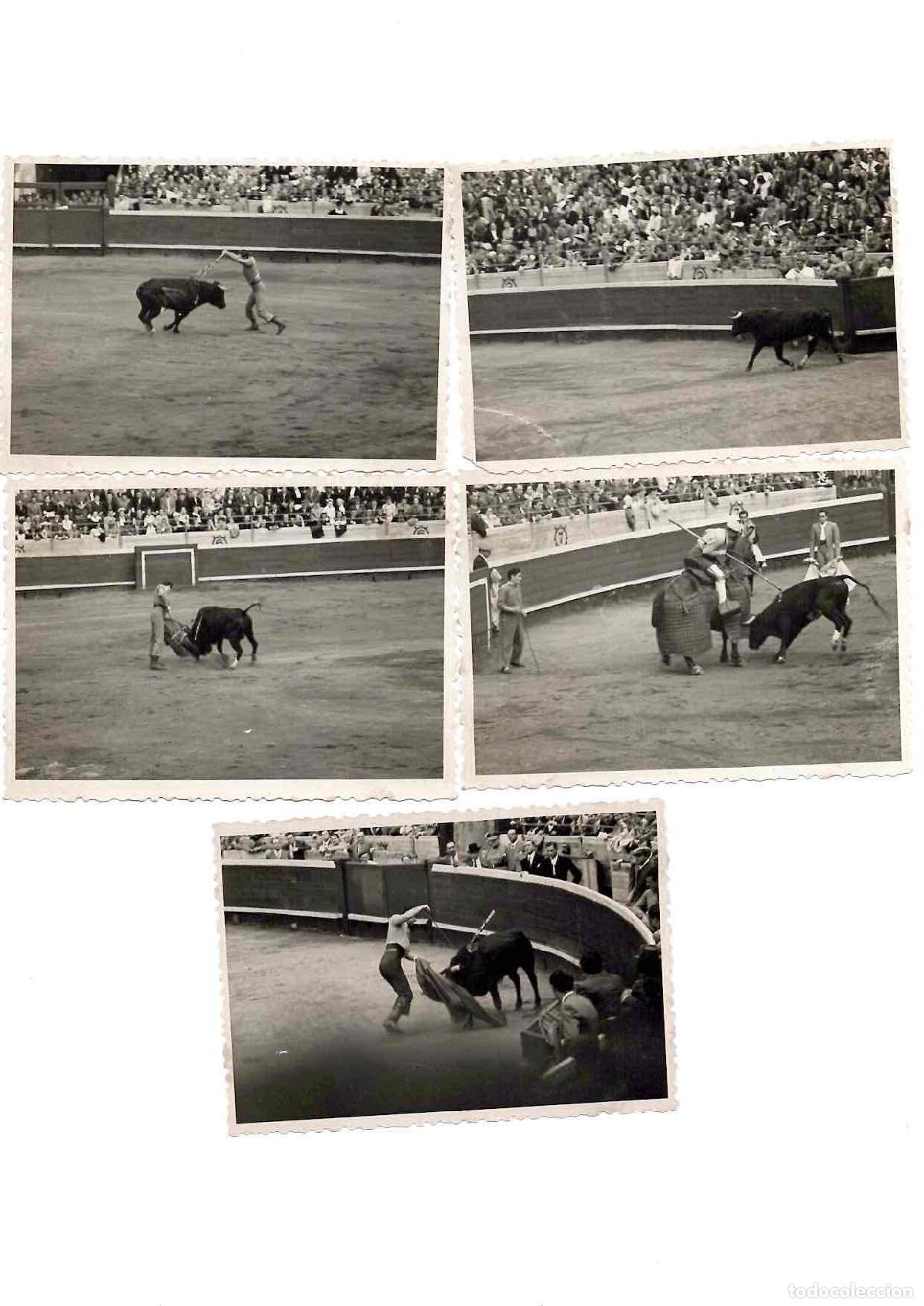 Tauromaquia: LOTE 5 FOTOGRAFIAS ESCENAS TAURINAS JULIO APARICIO Y JUMILLANO. 2 DE JULIO DE 1954
