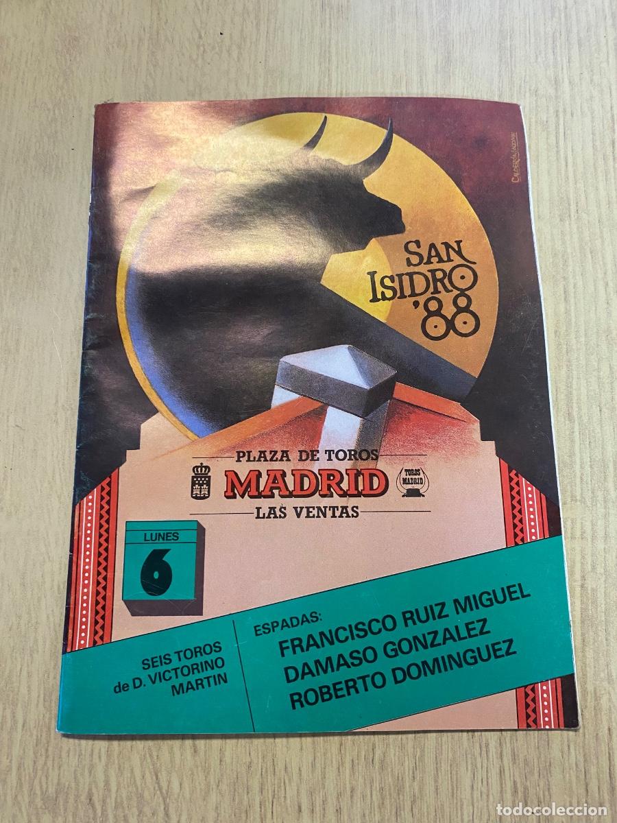 Tauromaquia: Programa Feria de San Isidro 1988 lunes 6 Plz Las Ventas