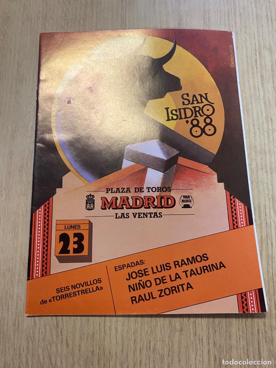 Tauromaquia: Programa Feria de San Isidro 1988 Miercoles 18 Plz Las Ventas