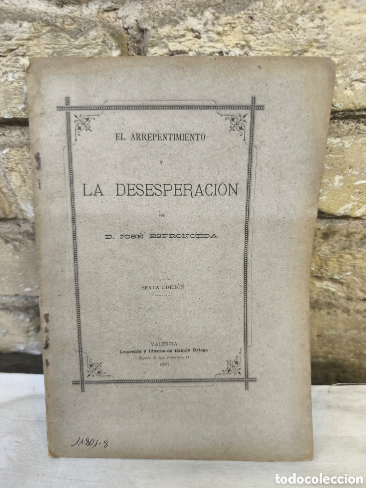 Tauromaquia: 1887 la desesperaci&oacute;n, Jos&eacute; Espronceda