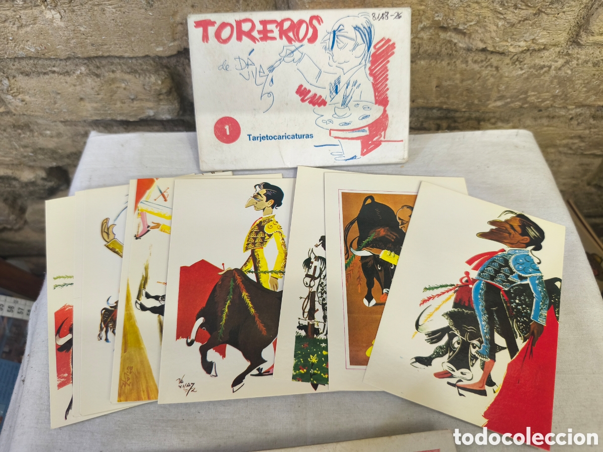 Tauromaquia: Toreros, Postales con caricaturas de toreros