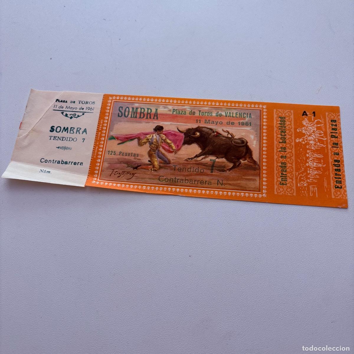 Tauromaquia: Entrada plaza de toros de valencia 11 mayo 1961
