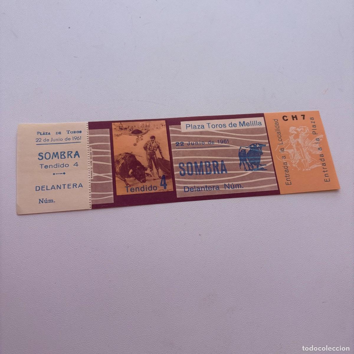 Tauromaquia: Entrada plaza de toros de Melilla 22 de junio de 1961