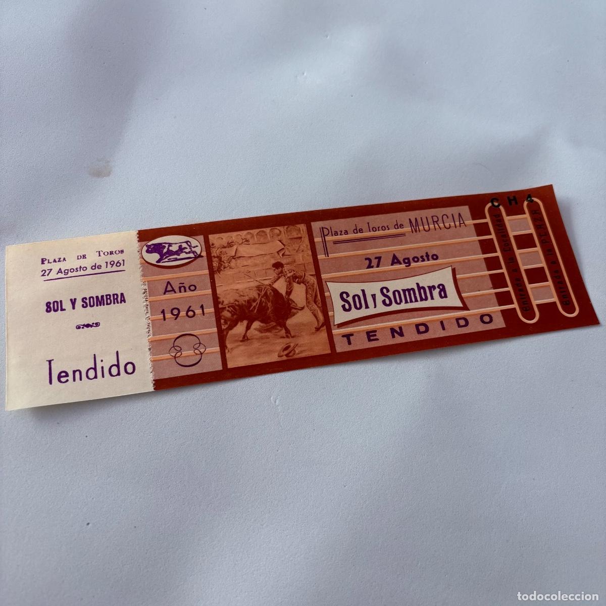 Tauromaquia: Entrada Plaza de Toros de Murcia 27 agosto 1961