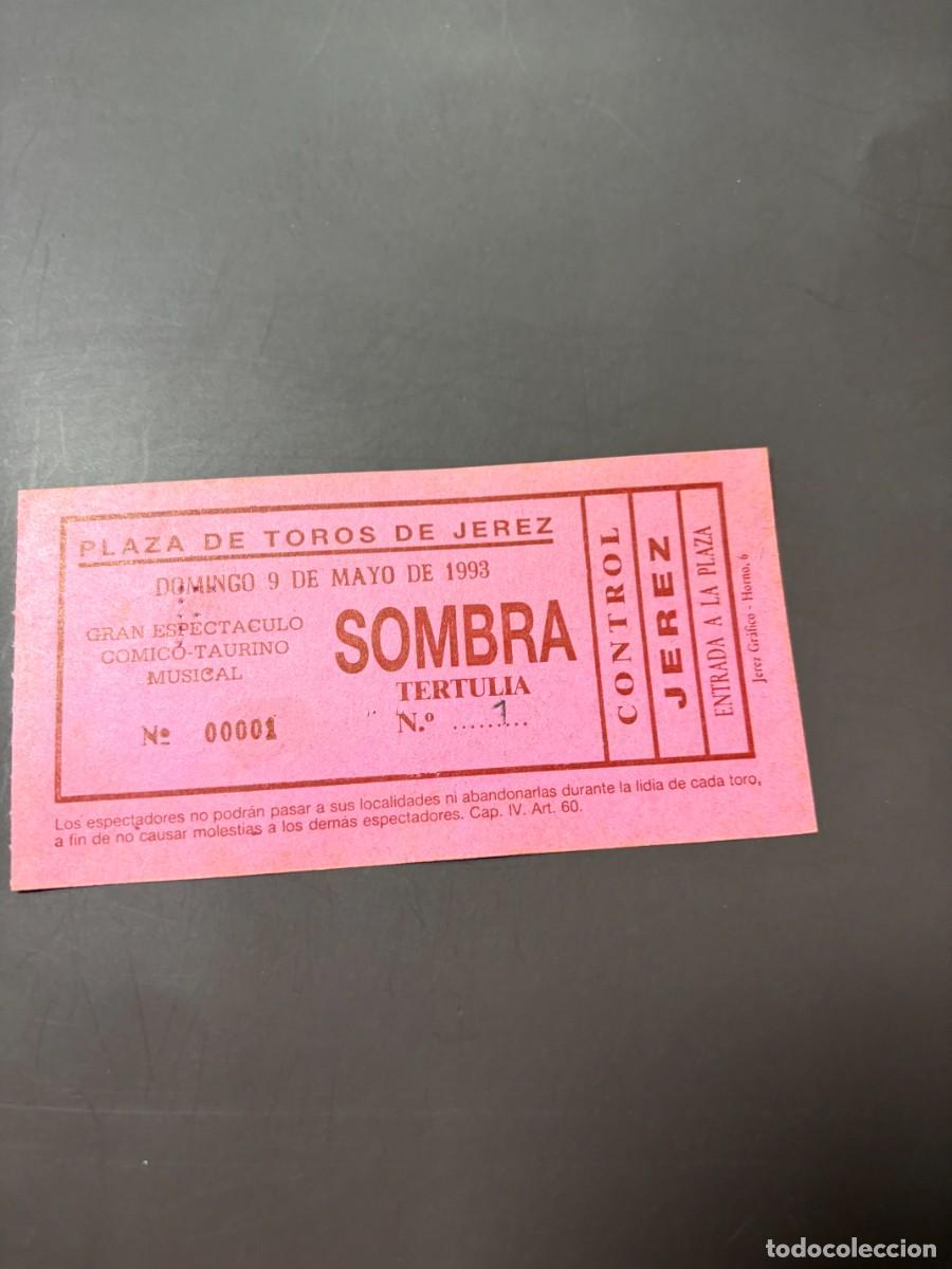 Stierkampf: ENTRADA DE TOROS - PLAZA DE TOROS DE JEREZ - SOMBRA - DOMINGO 9 DE MAYO DE 1993