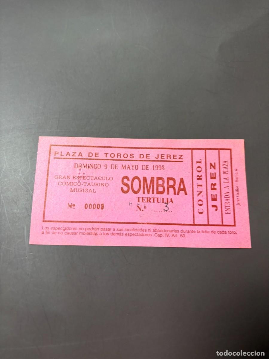 Bullfighting: ENTRADA DE TOROS - PLAZA DE TOROS DE JEREZ - SOMBRA - DOMINGO 9 DE MAYO DE 1993