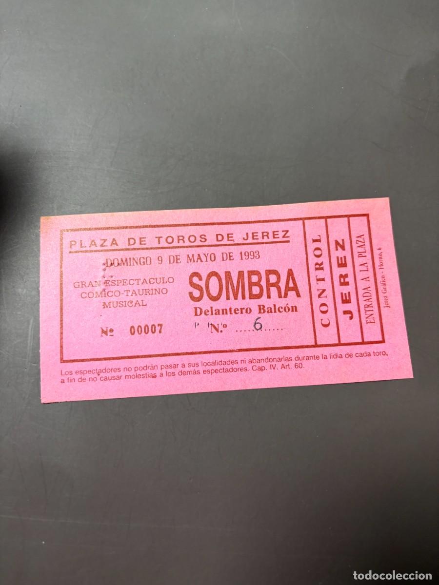 Bullfighting: ENTRADA DE TOROS - PLAZA DE TOROS DE JEREZ - SOMBRA - DOMINGO 9 DE MAYO DE 1993