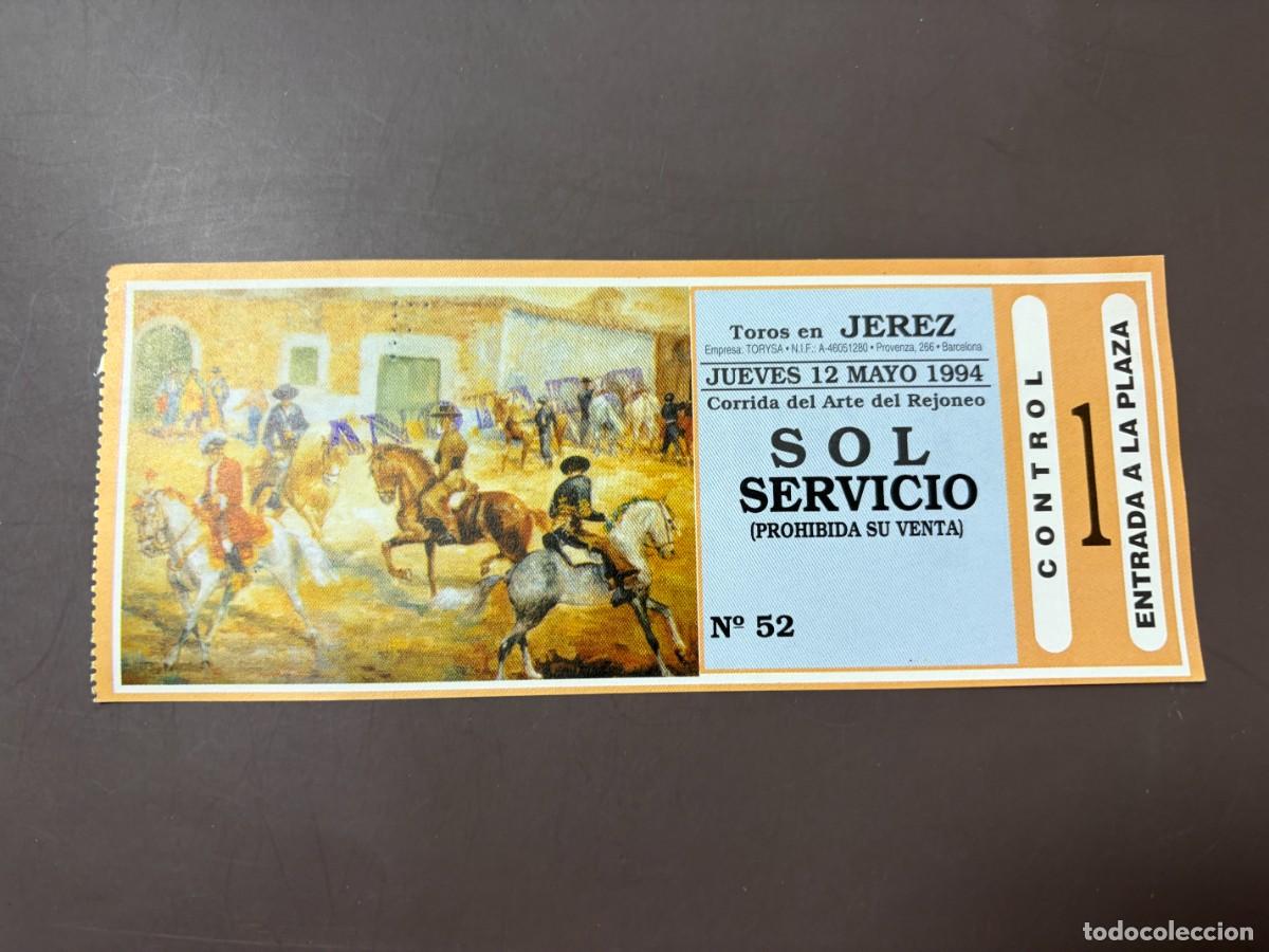 Tauromachia: ENTRADA DE TOROS - PLAZA DE TOROS DE JEREZ - SOL SERVICIO - JUEVES 12 MAYO 1994