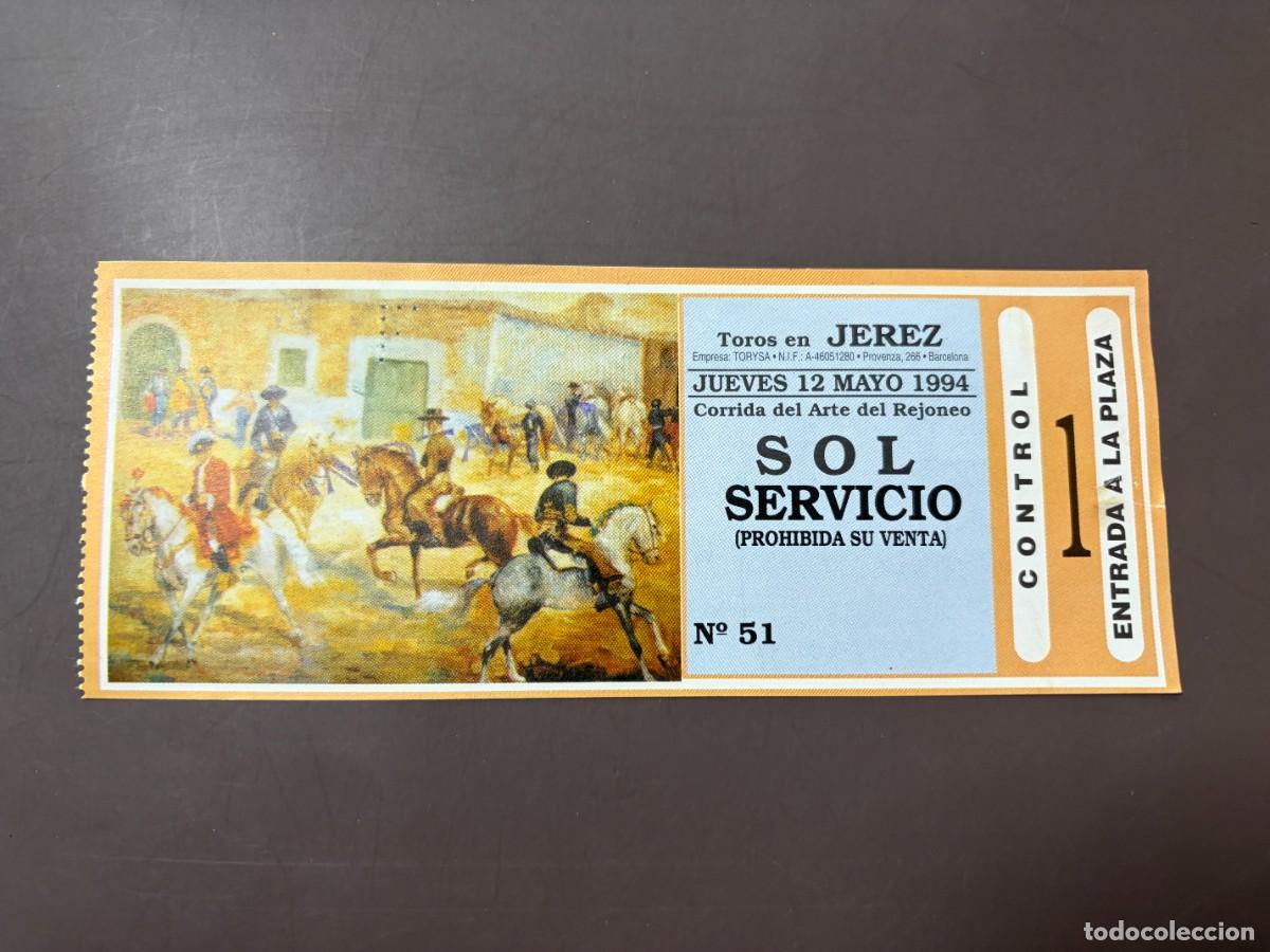 Tauromachia: ENTRADA DE TOROS - PLAZA DE TOROS DE JEREZ - SOL SERVICIO - JUEVES 12 MAYO 1994