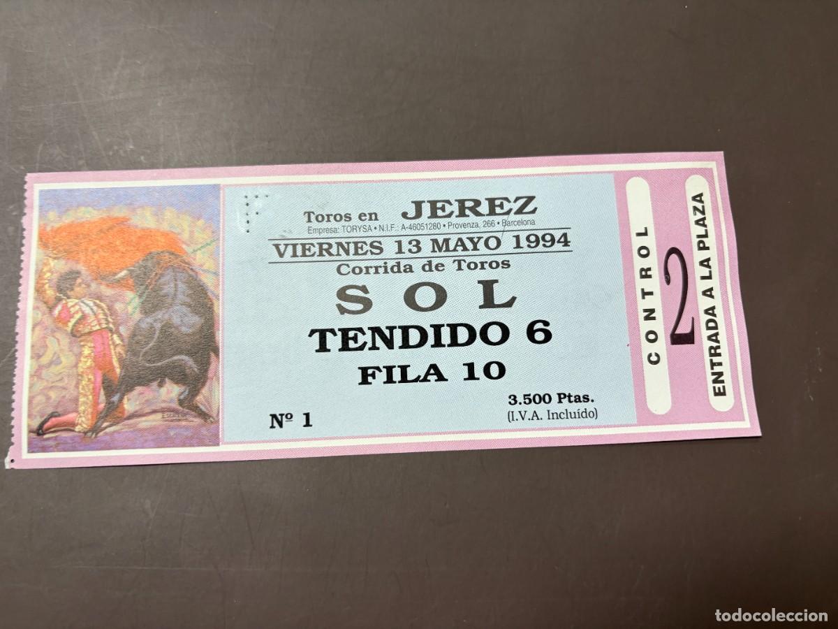 Tauromaquia: ENTRADA DE TOROS - PLAZA DE TOROS DE JEREZ - SOL TENDIDO - VIERNES 13 MAYO 1994
