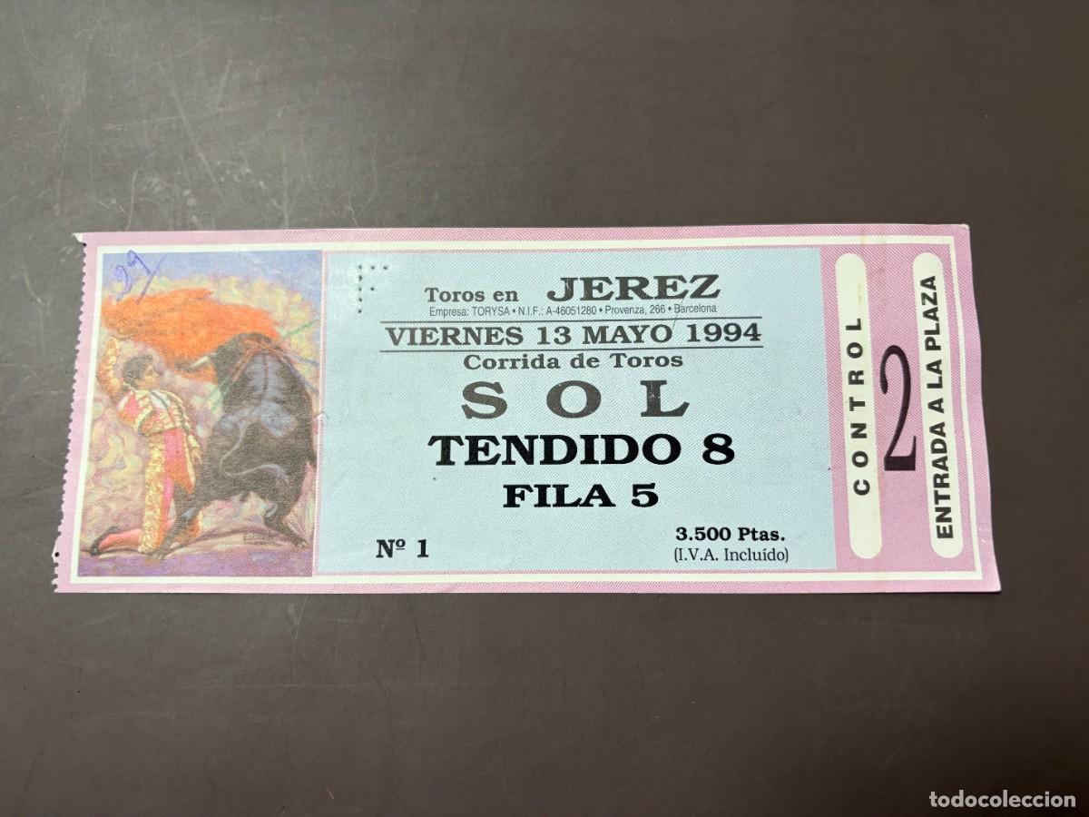 Tauromaquia: ENTRADA DE TOROS - PLAZA DE TOROS DE JEREZ - SOL TENDIDO - VIERNES 13 MAYO 1994