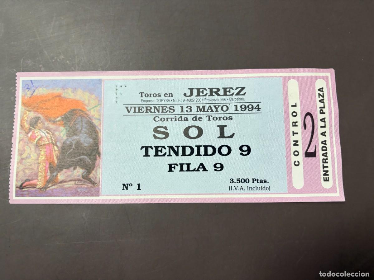 Tauromaquia: ENTRADA DE TOROS - PLAZA DE TOROS DE JEREZ - SOL TENDIDO - VIERNES 13 MAYO 1994