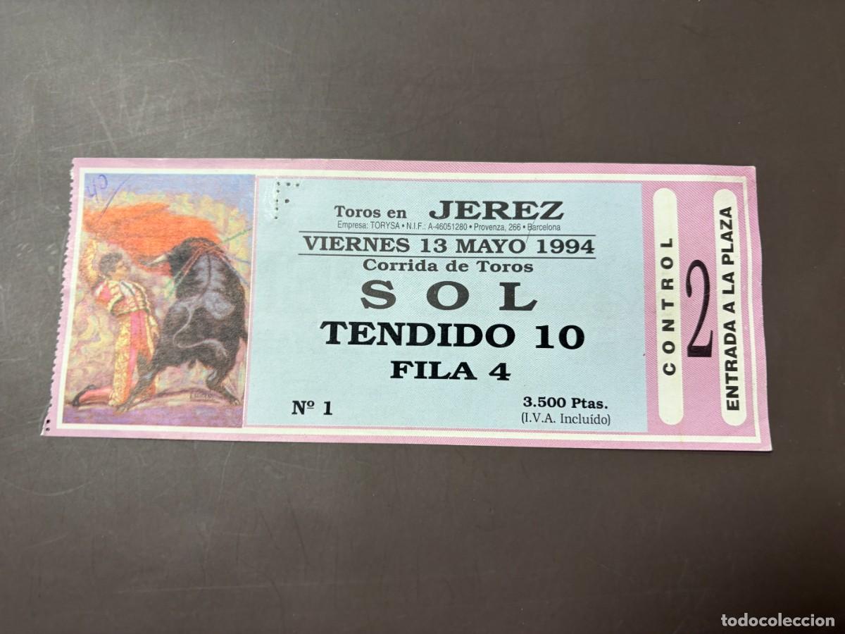 Tauromaquia: ENTRADA DE TOROS - PLAZA DE TOROS DE JEREZ - SOL TENDIDO - VIERNES 13 MAYO 1994