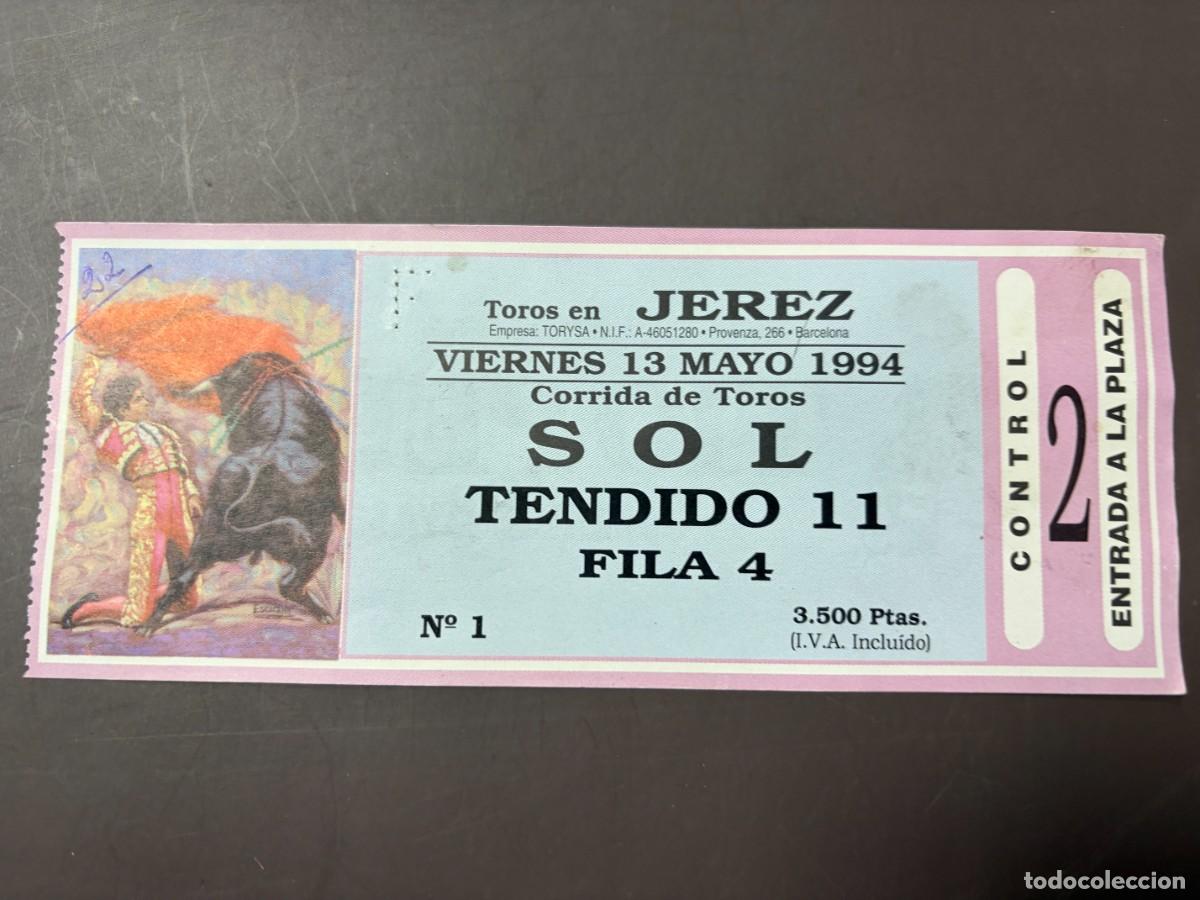 Tauromaquia: ENTRADA DE TOROS - PLAZA DE TOROS DE JEREZ - SOL TENDIDO - VIERNES 13 MAYO 1994