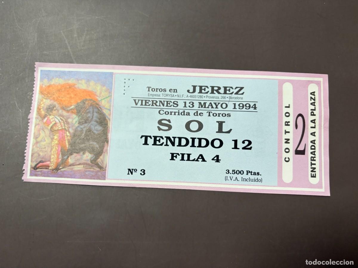Tauromaquia: ENTRADA DE TOROS - PLAZA DE TOROS DE JEREZ - SOL TENDIDO - VIERNES 13 MAYO 1994
