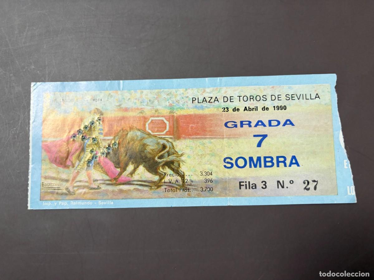 Tauromaquia: ENTRADA DE TOROS - PLAZA DE TOROS SEVILLA - GRADA SOMBRA - 23 ABRIL 1990