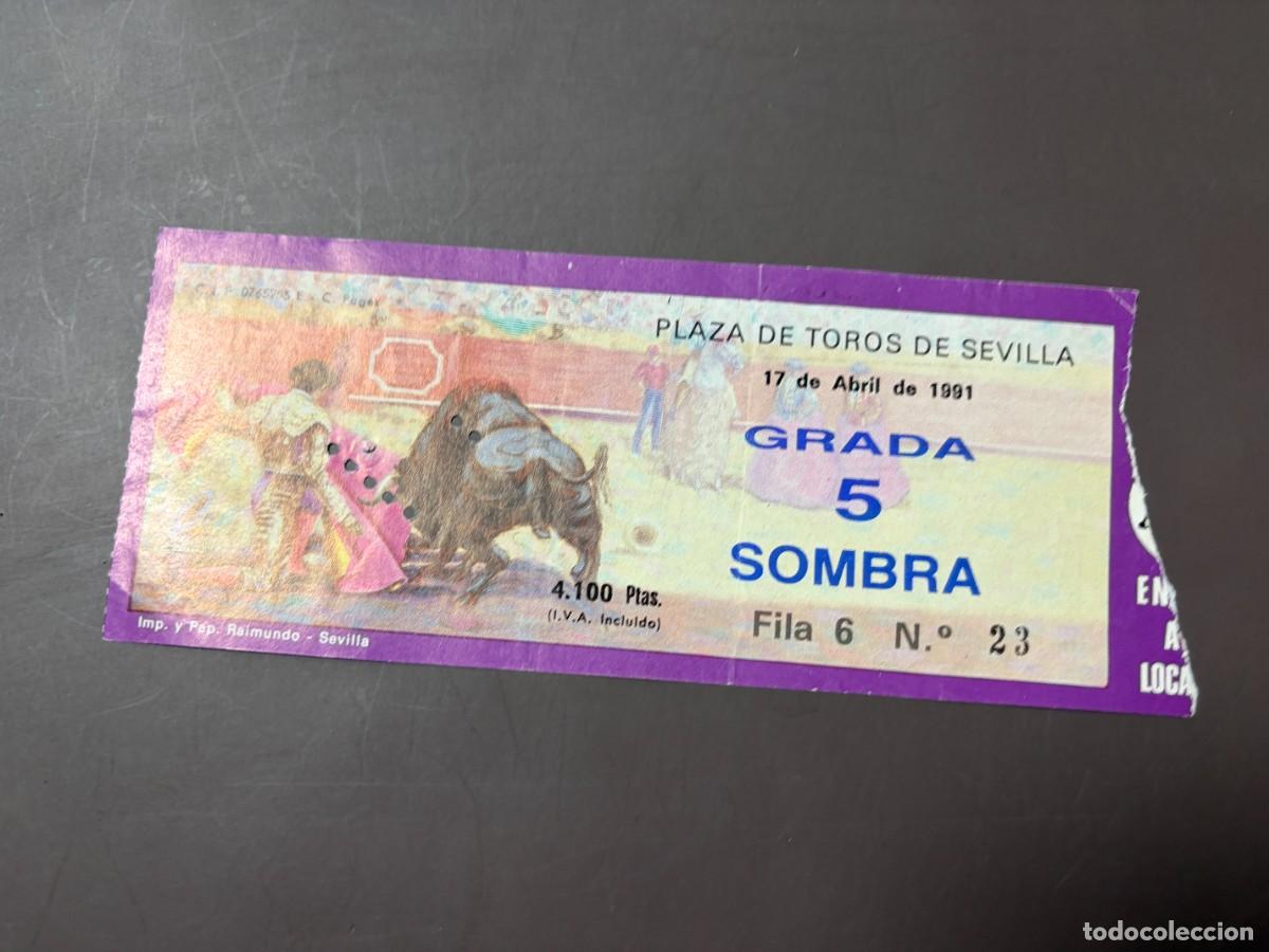 Tauromaquia: ENTRADA DE TOROS - PLAZA DE TOROS SEVILLA - GRADA SOMBRA - 17 ABRIL 1991