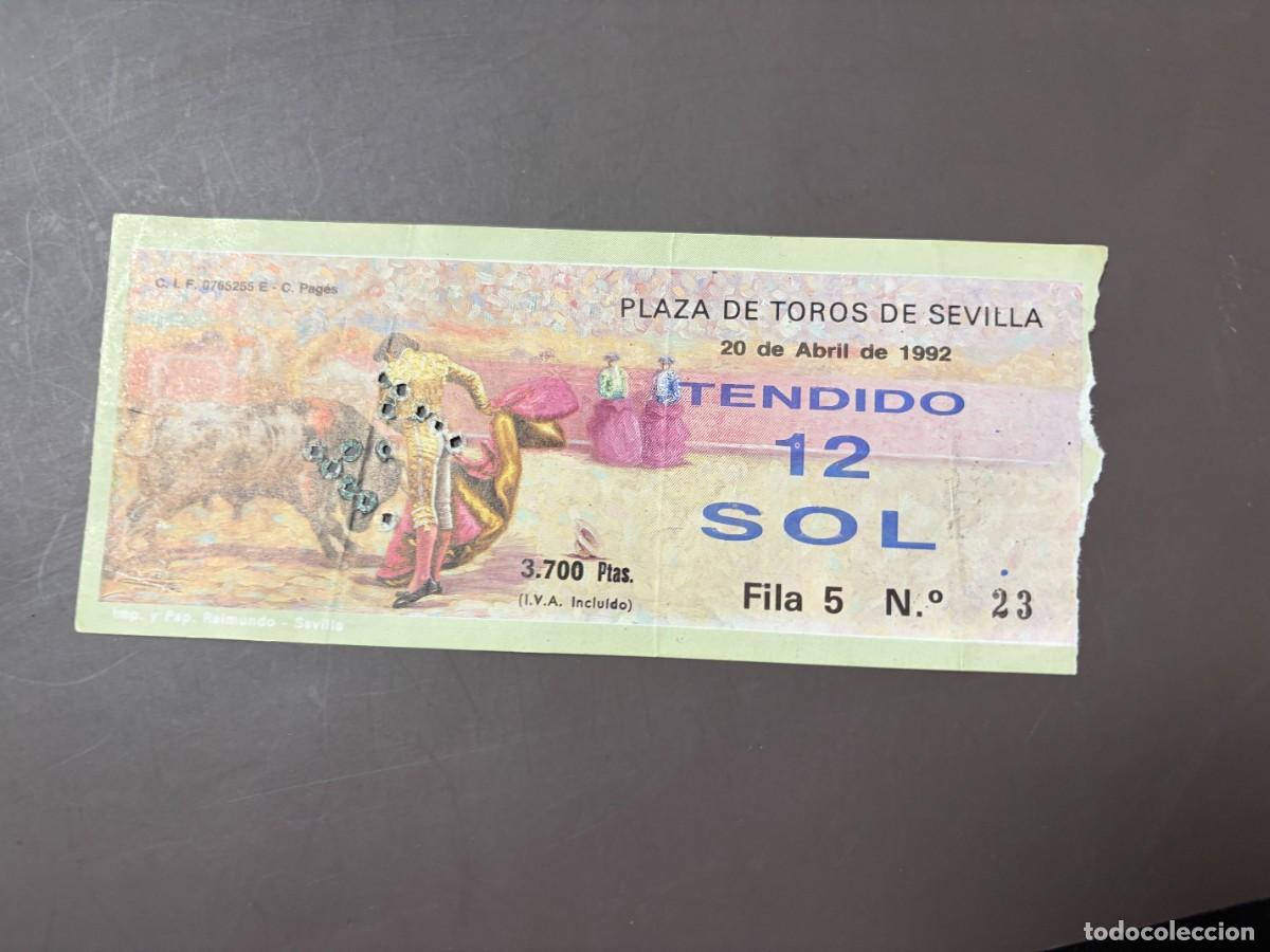 Tauromaquia: ENTRADA DE TOROS - PLAZA DE TOROS SEVILLA - TENDIDO SOL - 20 ABRIL 1992