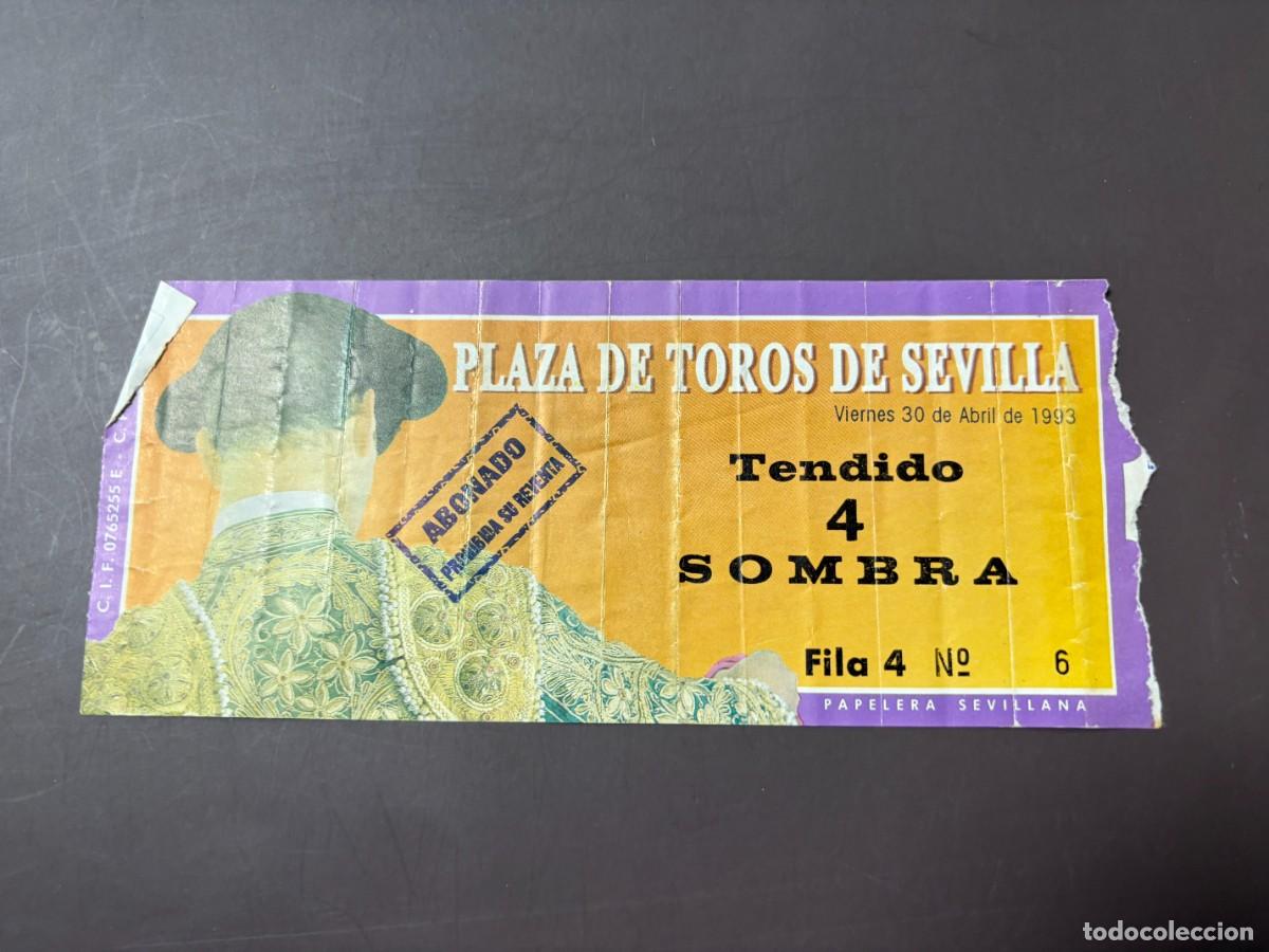 Tauromaquia: ENTRADA DE TOROS - PLAZA DE TOROS SEVILLA - SOMBRA TENDIDO - 30 DE MAYO DE 1993
