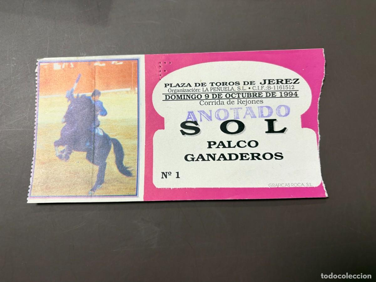Tauromaquia: ENTRADA DE TOROS - PLAZA DE TOROS JEREZ - SOL PALCO GANADEROS - DOMINGO 9 OCTUBRE 1994
