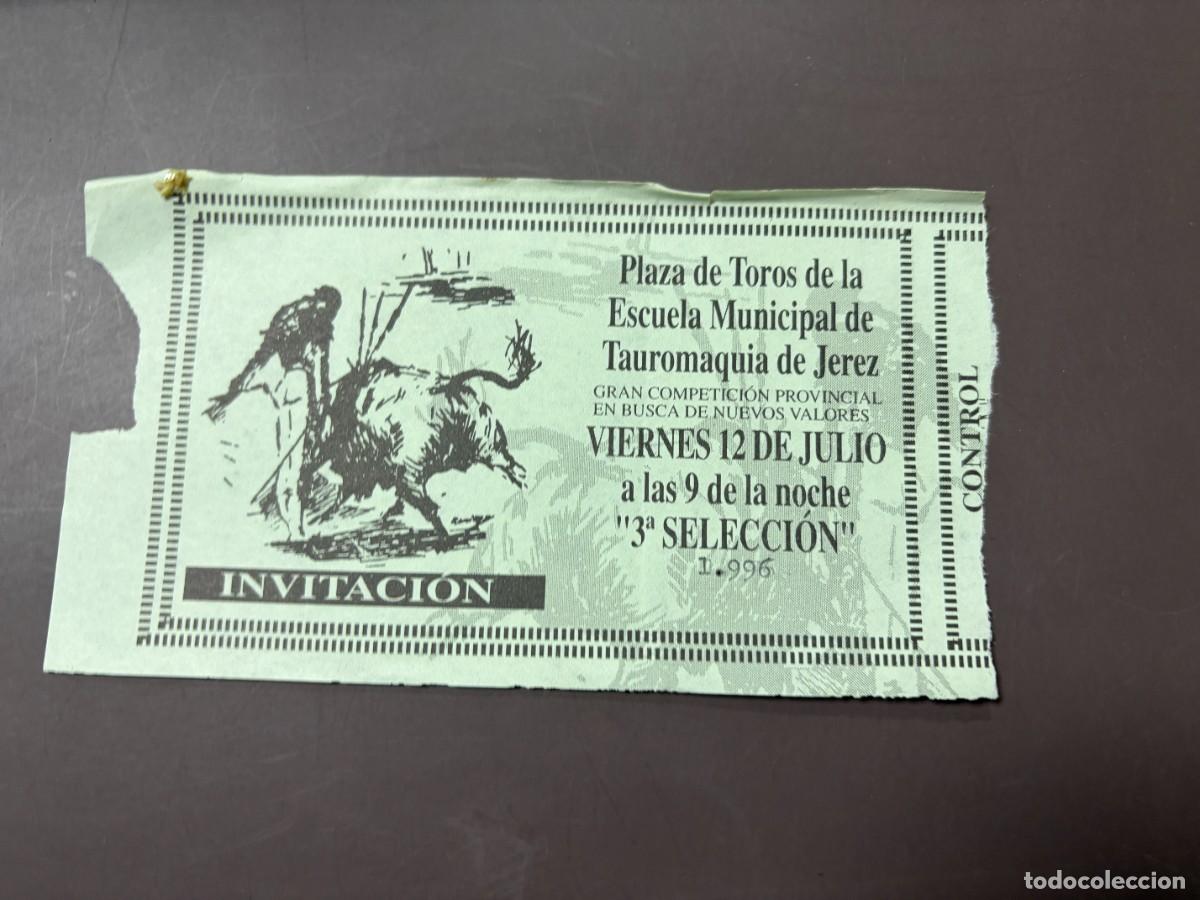 Tauromaquia: ENTRADA DE TOROS - PLAZA DE TOROS ESCUELA MUNICIPAL DE TAUROMAQUIA DE JEREZ - VIERNES 12 JULIO 1996