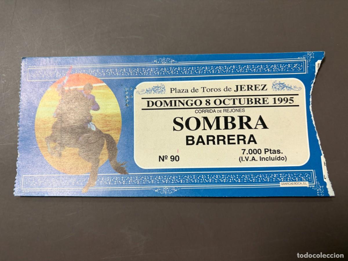 Tauromaquia: ENTRADA DE TOROS - PLAZA DE TOROS DE JEREZ - SOMBRA BARRERA - DOMINGO 8 OCTUBRE 1995