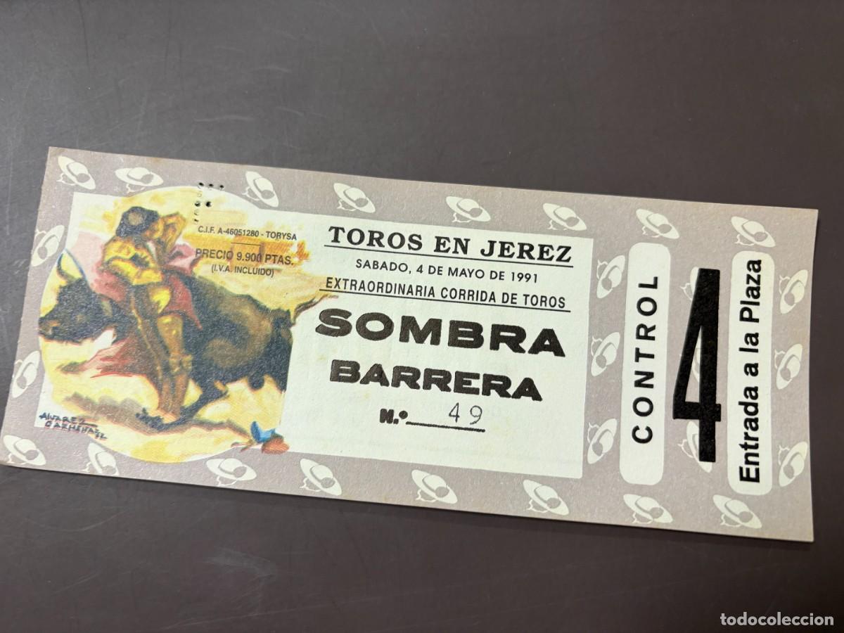 Tauromaquia: ENTRADA DE TOROS - TOROS EN JEREZ - SOMBRA BARRERA - SABADO 4 MAYO 1991