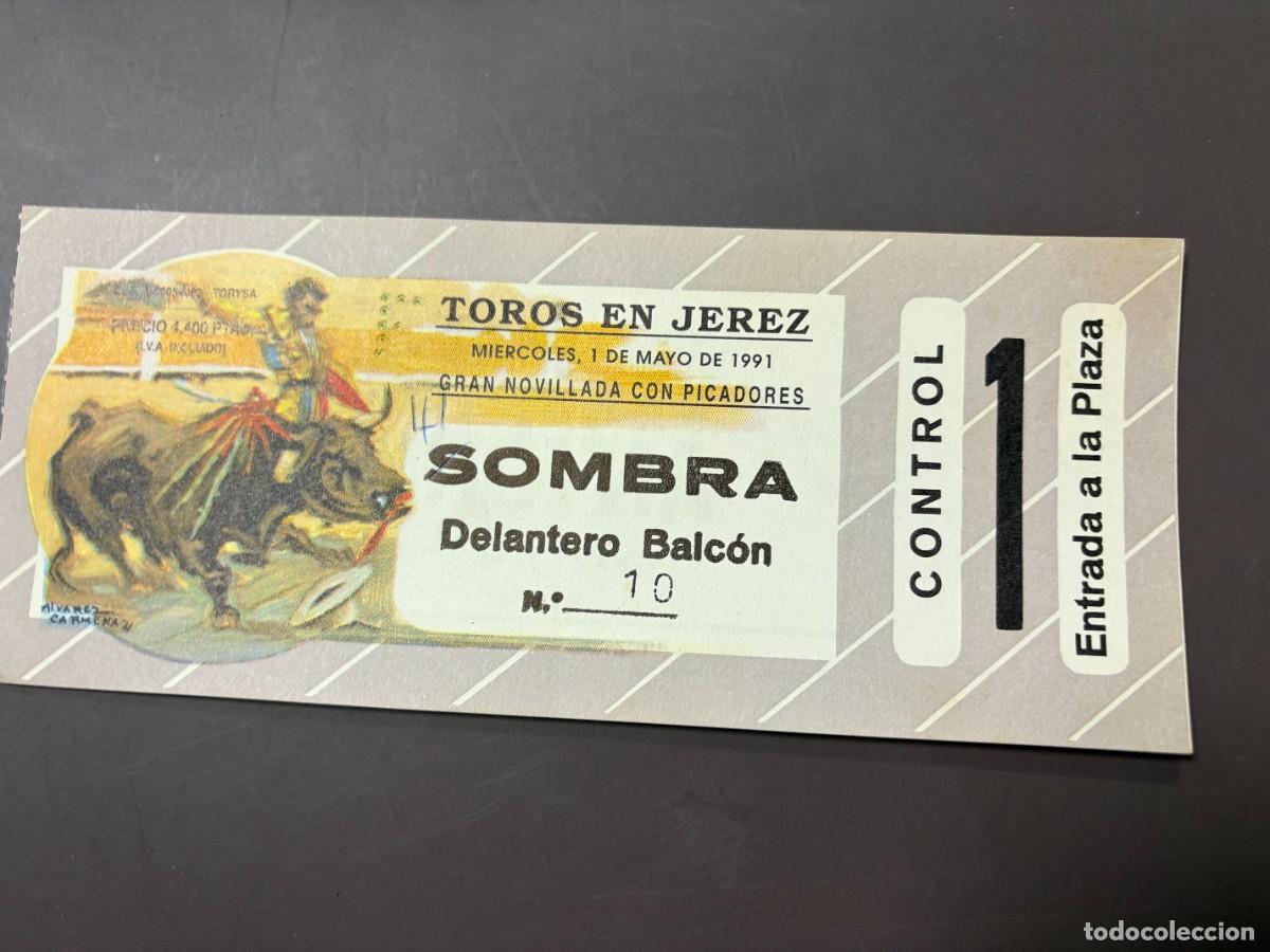 Tauromaquia: ENTRADA DE TOROS - TOROS EN JEREZ - SOMBRA DELANTERO BALC&Oacute;N - MI&Eacute;RCOLES 1 MAYO 1991