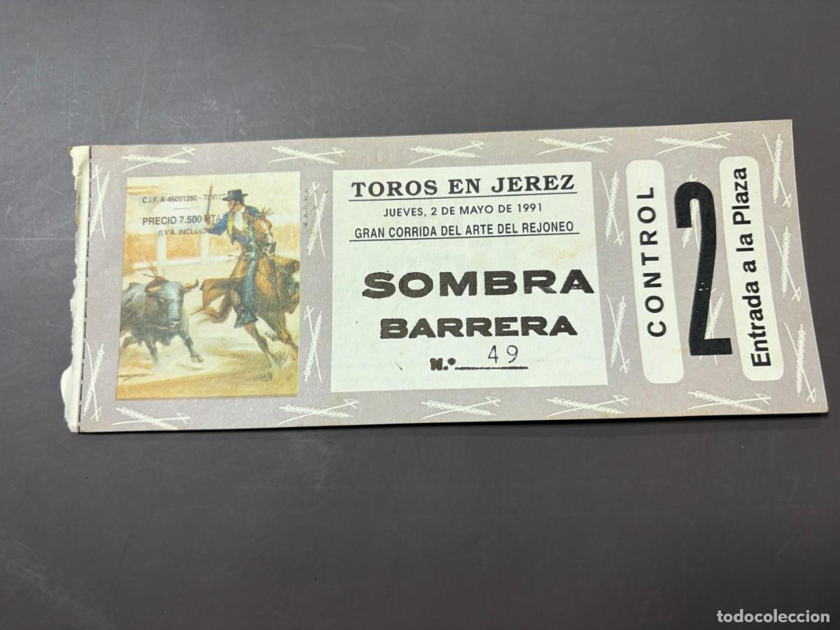 Bullfighting: ENTRADA DE TOROS - TOROS EN JEREZ - SOMBRA BARRERA - JUEVES 2 MAYO 1991