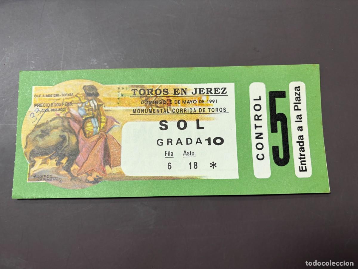 Tauromachie: ENTRADA DE TOROS - TOROS EN JEREZ - SOL GRADA - DOMINGO 5 MAYO 1991