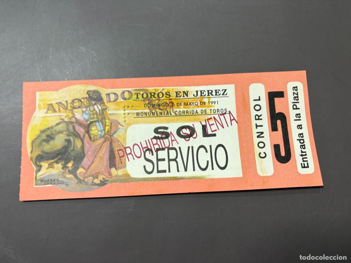 Tauromachie: ENTRADA DE TOROS - TOROS EN JEREZ - SOL SERVICIO - DOMINGO 5 MAYO 1991