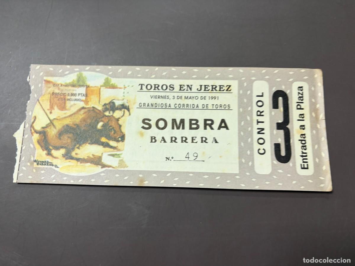 Tauromaquia: ENTRADA DE TOROS - TOROS EN JEREZ - SOMBRA BARRERA - VIERNES 3 MAYO 1991