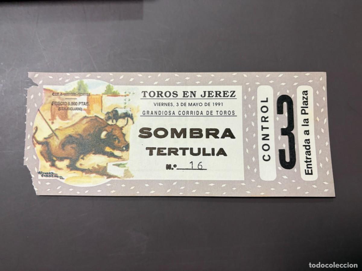 Tauromaquia: ENTRADA DE TOROS - TOROS EN JEREZ - SOMBRA TERTULIA - VIERNES 3 MAYO 1991