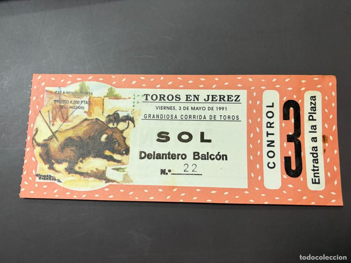 Tauromaquia: ENTRADA DE TOROS - TOROS EN JEREZ - SOL DELANTERO BALC&Oacute;N - VIERNES 3 MAYO 1991