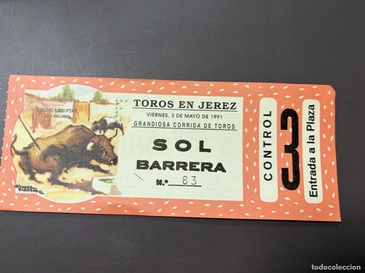 Tauromaquia: ENTRADA DE TOROS - TOROS EN JEREZ - SOL BARRERA - VIERNES 3 MAYO 1991