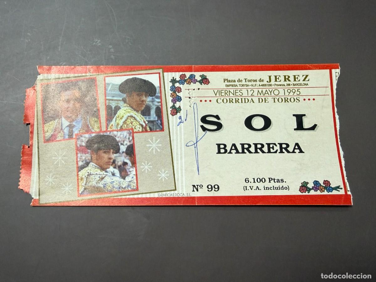 Tauromaquia: ENTRADA DE TOROS - PLAZA DE TOROS DE JEREZ - SOL BARRERA - VIERNES 12 MAYO 1995