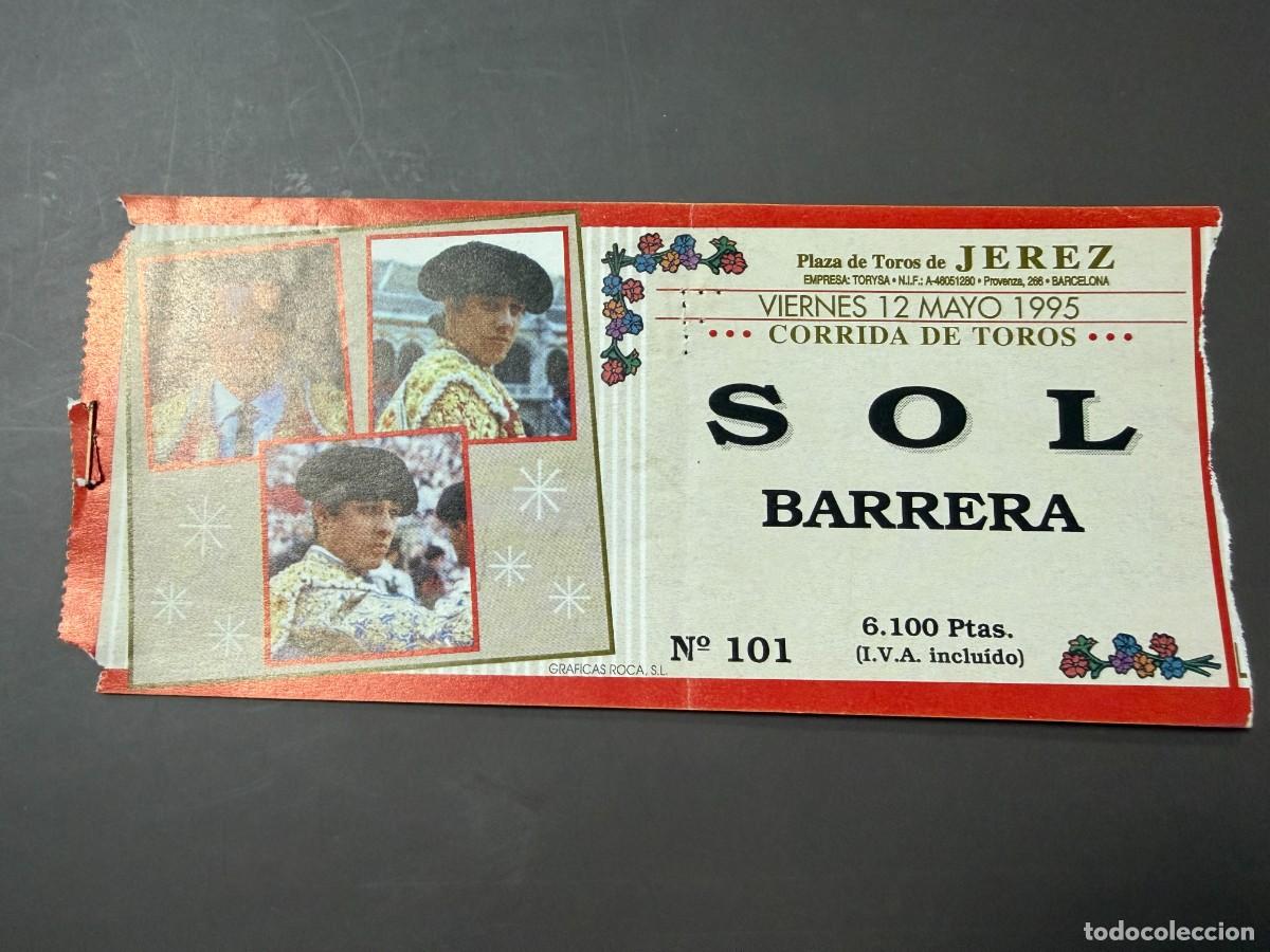 Tauromaquia: ENTRADA DE TOROS - PLAZA DE TOROS DE JEREZ - SOL BARRERA - VIERNES 12 MAYO 1995