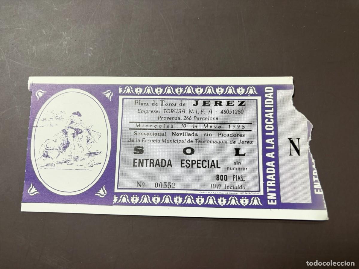 Tauromaquia: ENTRADA DE TOROS - PLAZA DE TOROS DE JEREZ - SOL ESPECIAL - MI&Eacute;RCOLES 10 MAYO 1995