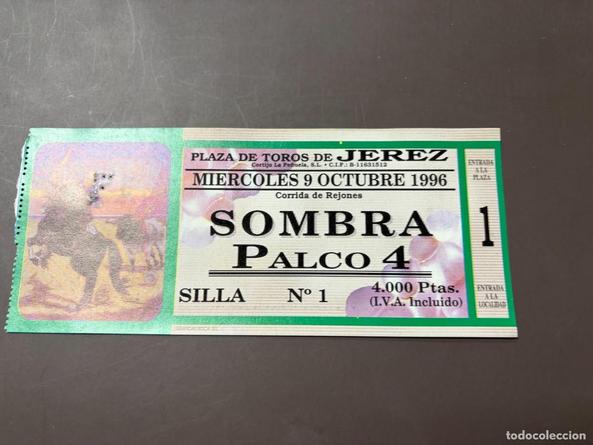 Tauromaquia: ENTRADA DE TOROS - PLAZA DE TOROS DE JEREZ - SOMBRA PALCO - MIERCOLES 9 OCTUBRE 1996