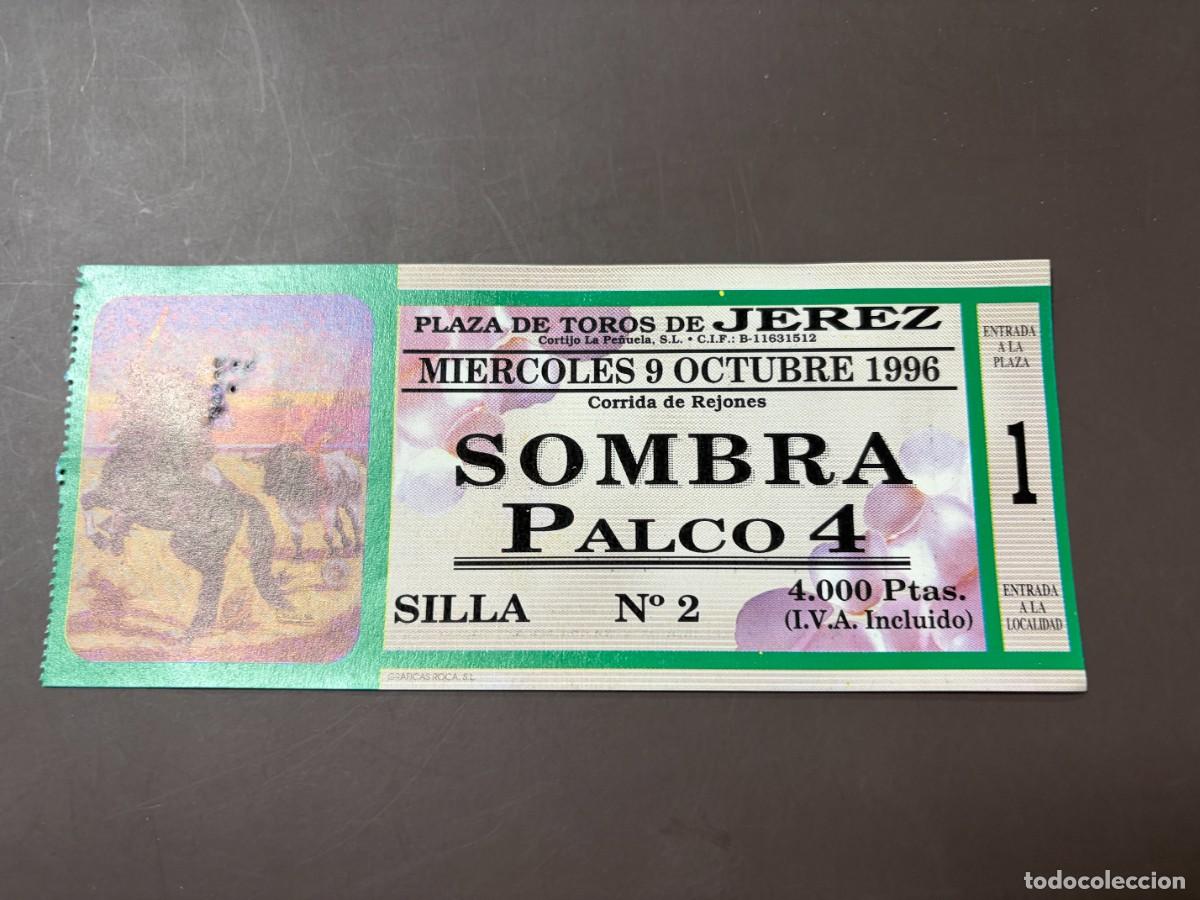 Tauromaquia: ENTRADA DE TOROS - PLAZA DE TOROS DE JEREZ - SOMBRA PALCO - MIERCOLES 9 OCTUBRE 1996