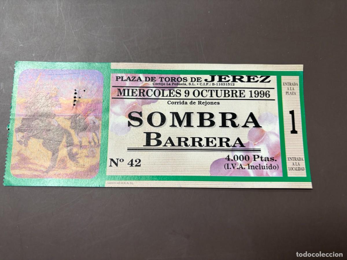 Tauromaquia: ENTRADA DE TOROS - PLAZA DE TOROS DE JEREZ - SOMBRA BARRERA - MIERCOLES 9 OCTUBRE 1996