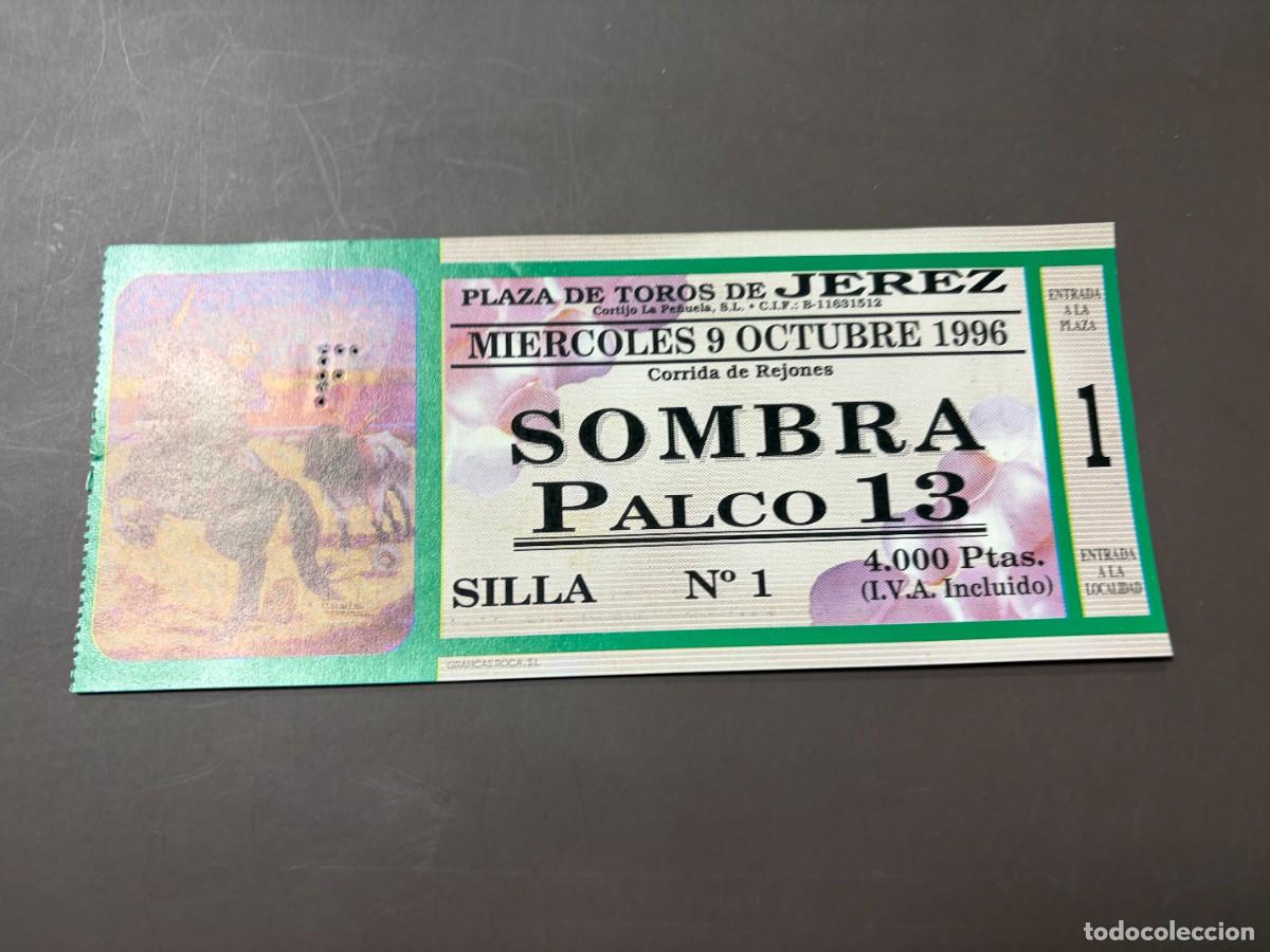 Tauromaquia: ENTRADA DE TOROS - PLAZA DE TOROS DE JEREZ - SOMBRA PALCO - MIERCOLES 9 OCTUBRE 1996