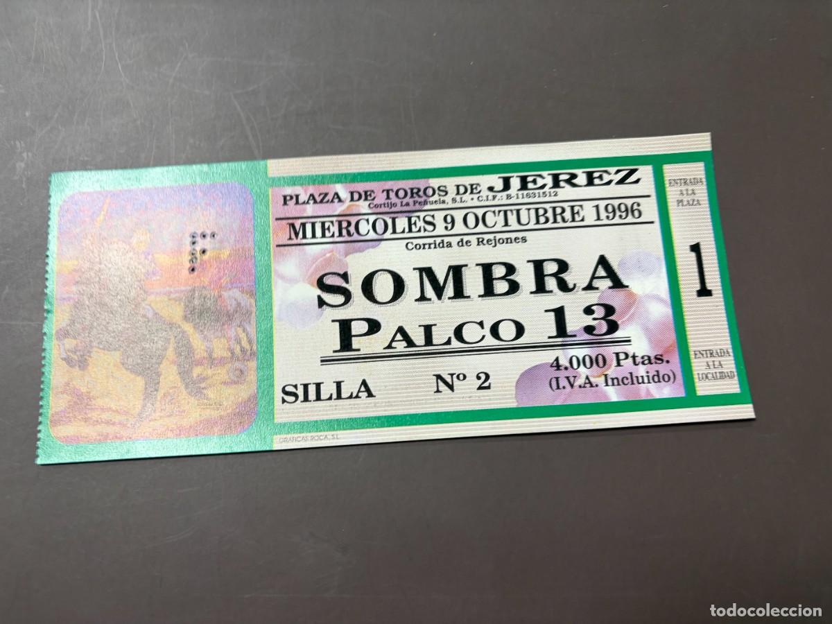 Tauromaquia: ENTRADA DE TOROS - PLAZA DE TOROS DE JEREZ - SOMBRA PALCO - MIERCOLES 9 OCTUBRE 1996