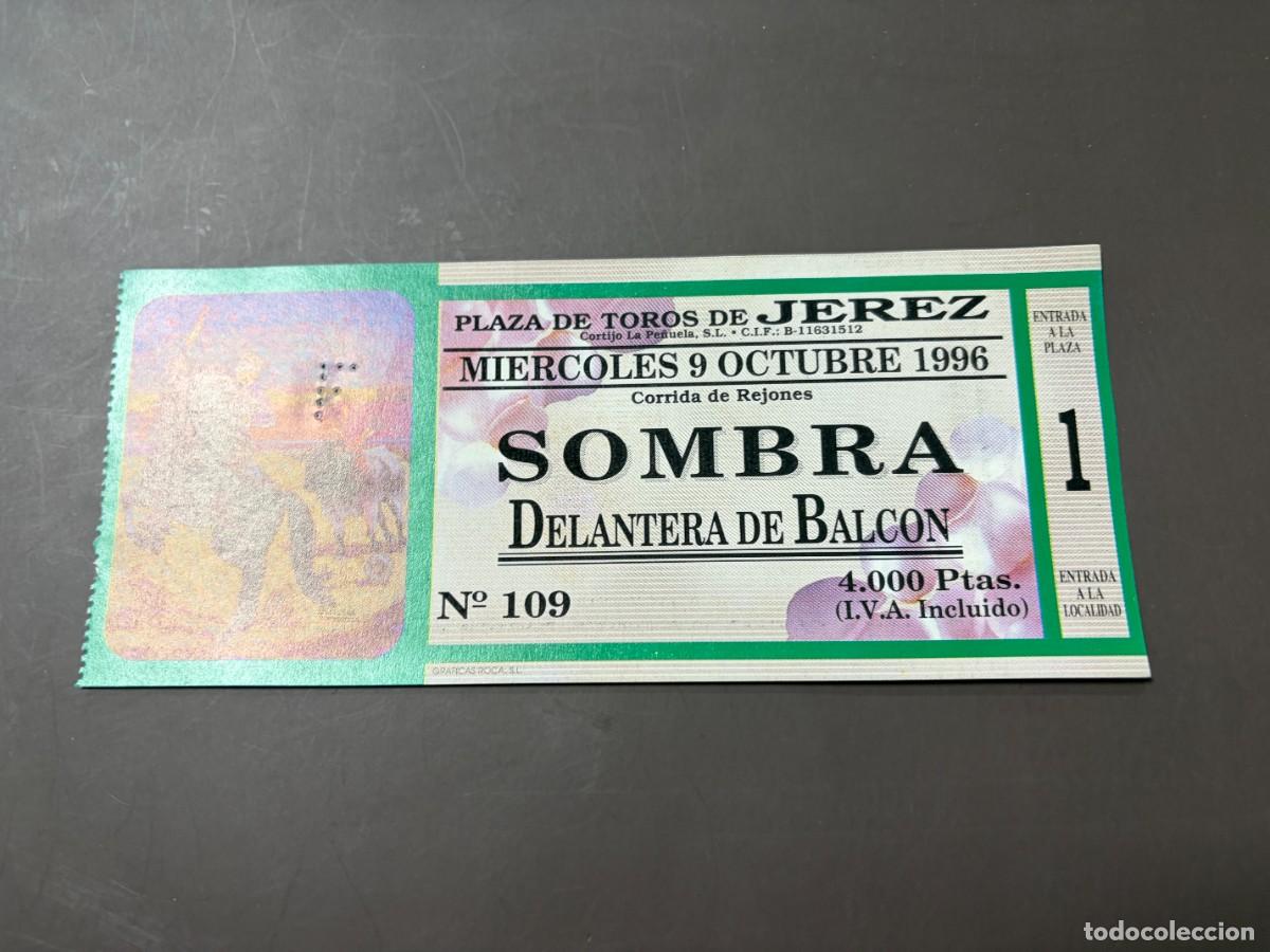 Tauromaquia: ENTRADA DE TOROS - PLAZA DE TOROS DE JEREZ - SOMBRA DELANTERA DE BALC&Oacute;N - MIERCOLES 9 OCTUBRE 1996