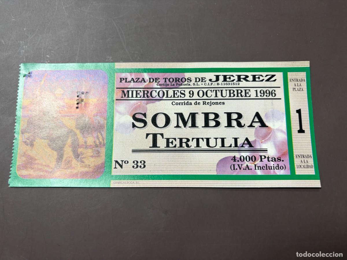 Tauromaquia: ENTRADA DE TOROS - PLAZA DE TOROS DE JEREZ - SOMBRA TERTULIA - MIERCOLES 9 OCTUBRE 1996