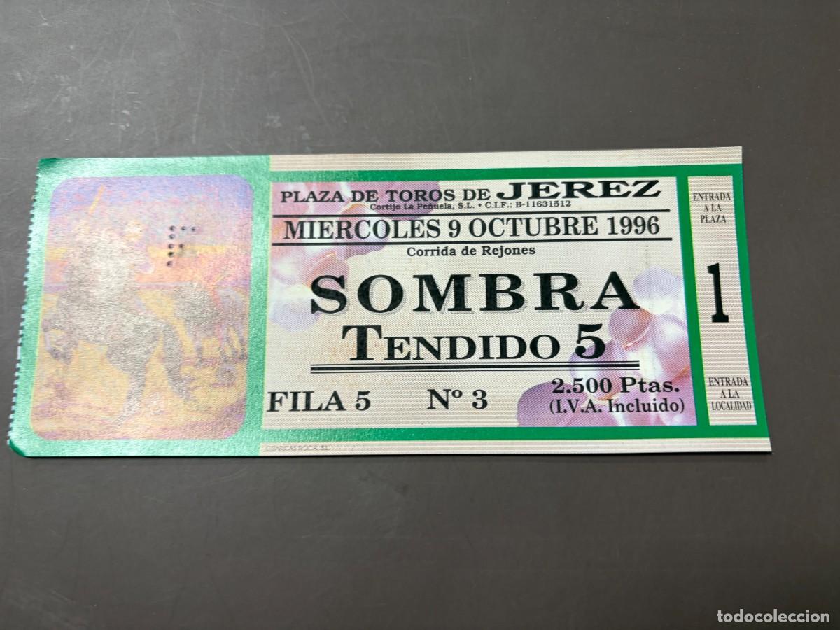 Tauromaquia: ENTRADA DE TOROS - PLAZA DE TOROS DE JEREZ - SOMBRA TENDIDO - MIERCOLES 9 OCTUBRE 1996