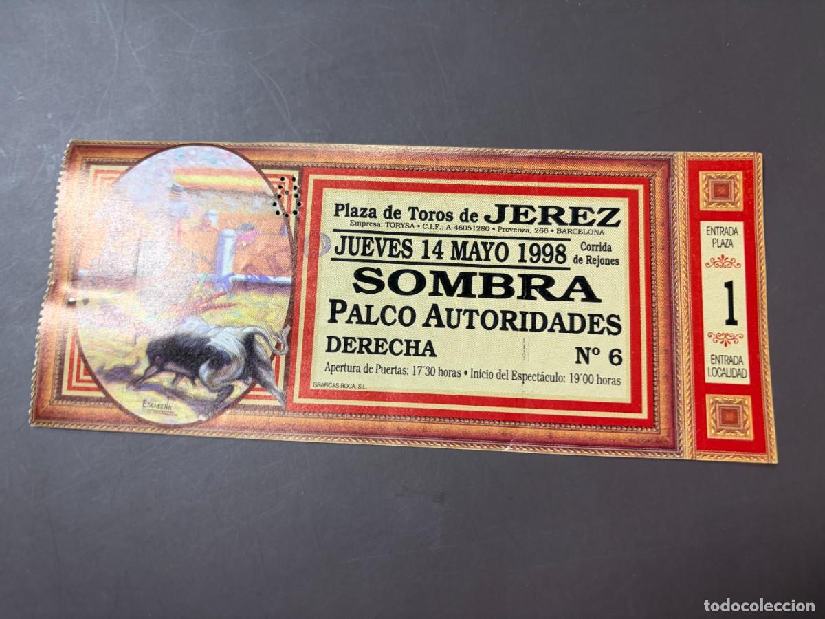Stierkampf: ENTRADA DE TOROS - PLAZA DE TOROS DE JEREZ - SOMBRA PALCO - JUEVES 14 MAYO 1998