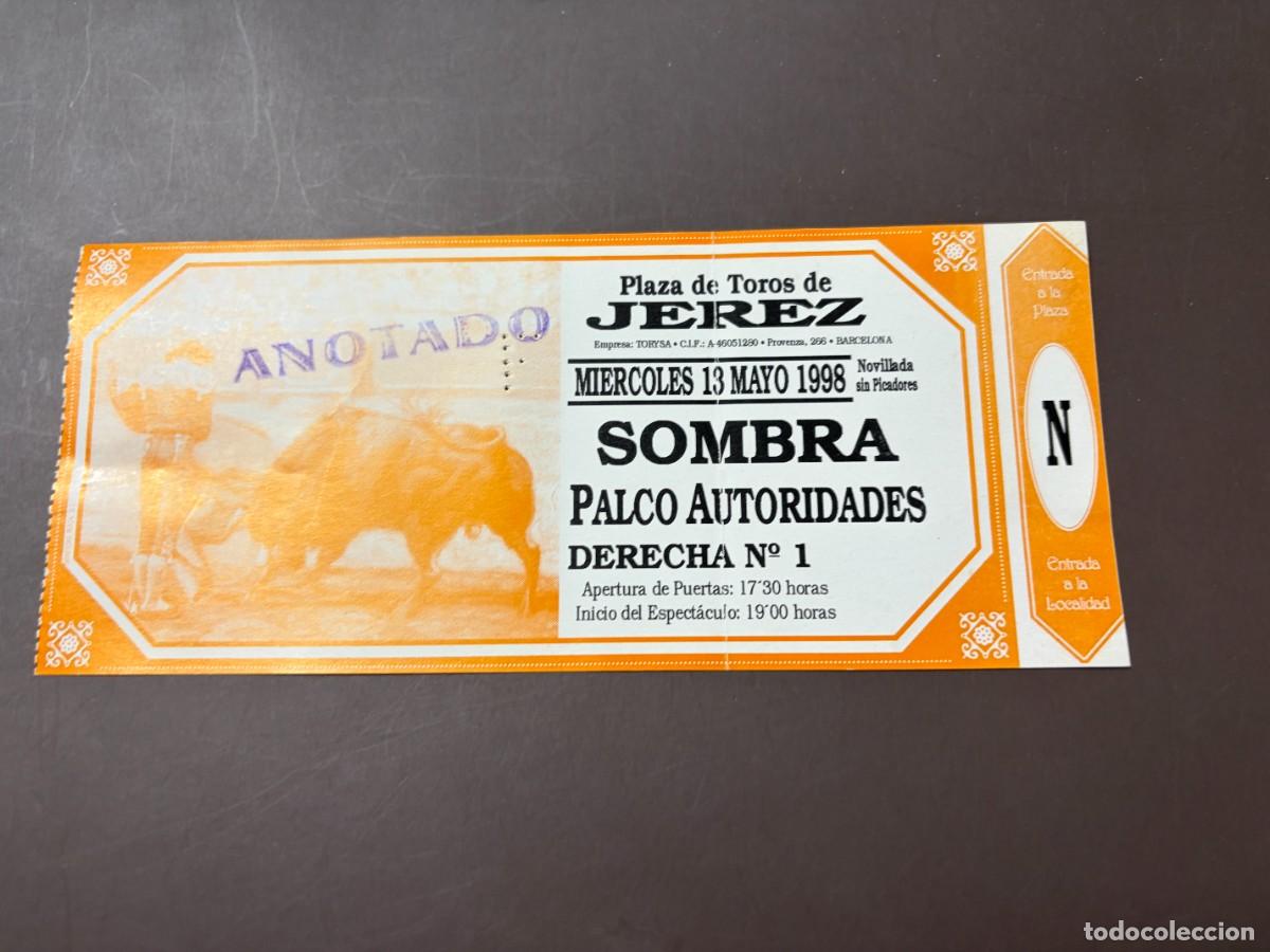Bullfighting: ENTRADA DE TOROS - PLAZA DE TOROS DE JEREZ - SOMBRA PALCO AUTORIDADES DRCHA - MI&Eacute;RCOLES 13 MAYO 1998