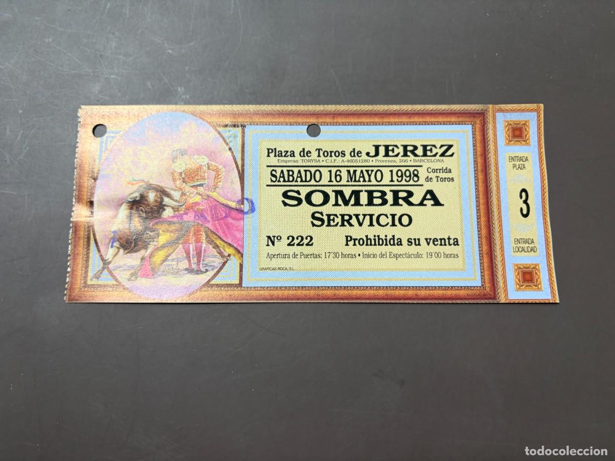 Tauromaquia: ENTRADA DE TOROS - PLAZA DE TOROS DE JEREZ - SOMBRA SERVICIO - S&Aacute;BADO 16 MAYO 1998